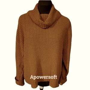 Textured Cowl Neck Sweater